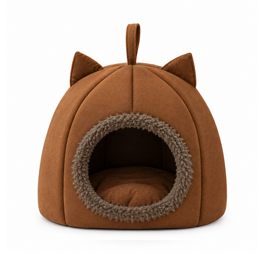 Pumpkin Cozy Cat House