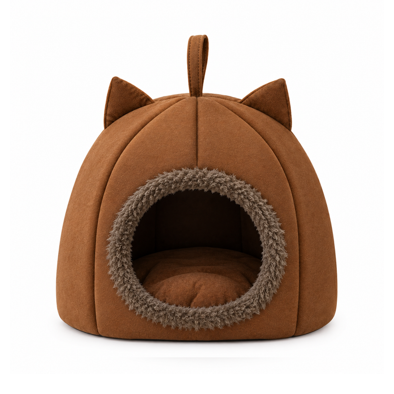 Pumpkin Cozy Cat House
