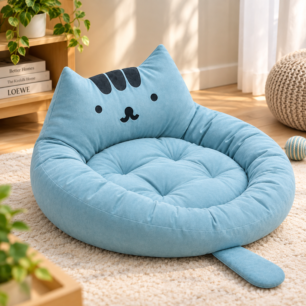 Cute Cat Donut Bed
